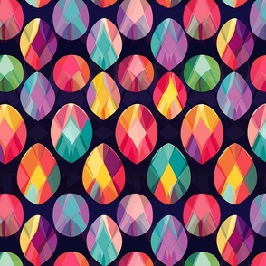 geometric rainbow easter eggs