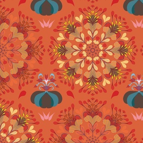 autumn flower pattern 1b