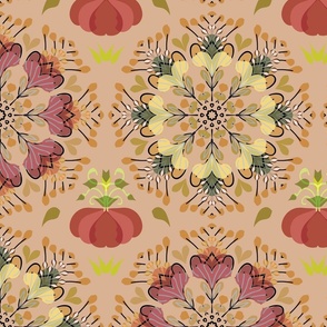 autumn flower pattern 1a
