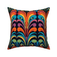 retro art deco abstract octopus