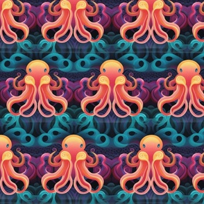 art deco octopus
