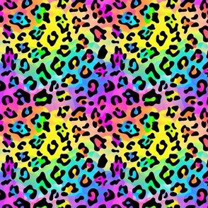 Colorful Cheetah rainbow colors leopard