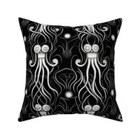 art deco monochrome tentacles 