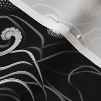 art deco monochrome tentacles 