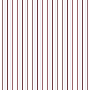 1/2 Inch Vertical Pinstripe USA Red White and Blue Flag Colors 