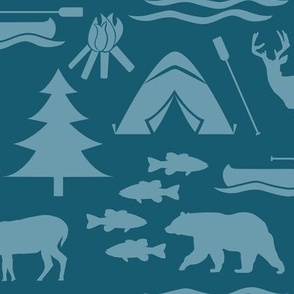 Lake Life Blue Motifs (Small Scale)
