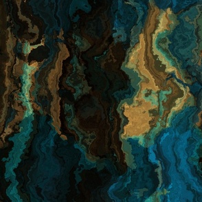 turquoise  and blue abstract
