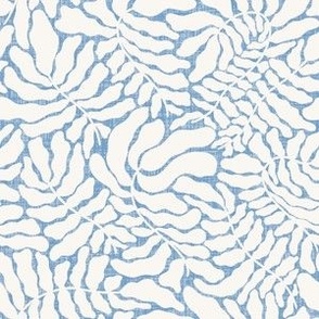 Winding Vines - Blue, Cream