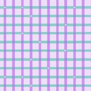 Lunar Plaid - Purple + Teal, Light