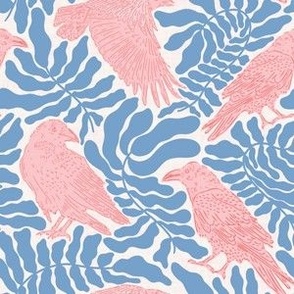 Ravens & Vines - Pink, Blue