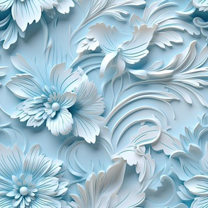 3D_Soothing_Baby Blue_Flowing_Flowers ATL_1312