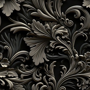 3D_Ornate_Victorian_Charcoal_Swirling_Foliage  ATL_1326