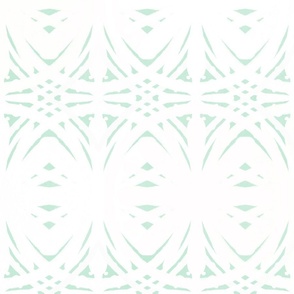 Boho Coastal Abstract in Soft Mint Green and White - Jumbo - Boho Nursery, Gender-Neutral, Gentle Geometric