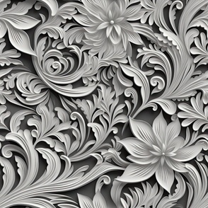 3D_Romantic_Victorian_Filigree_Dove Grey_Flower ATL_1338