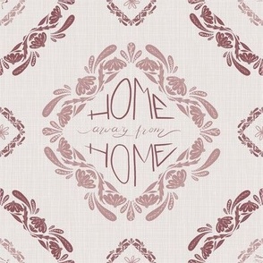  Home Away From Home - Blush on Linen Texture
