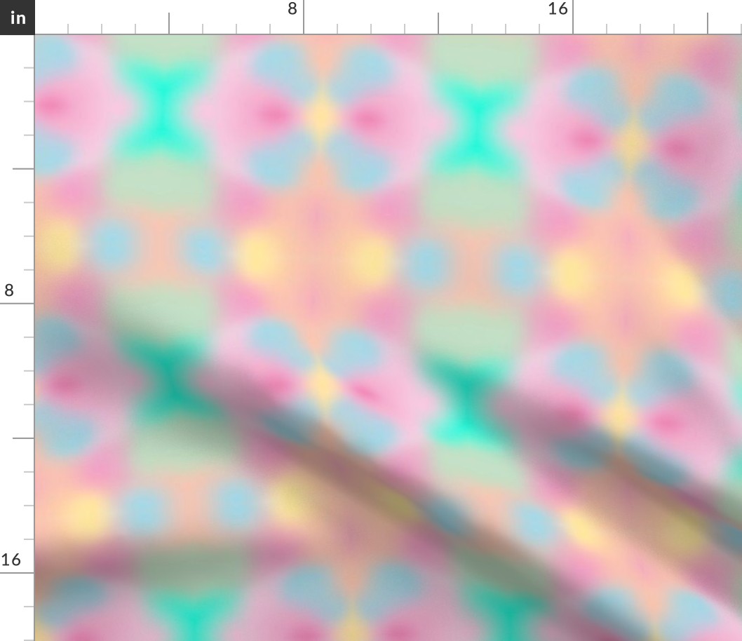 Kawaii pastel ombre gradient spots and paint spray pink peach mint yellow summer SMALL
