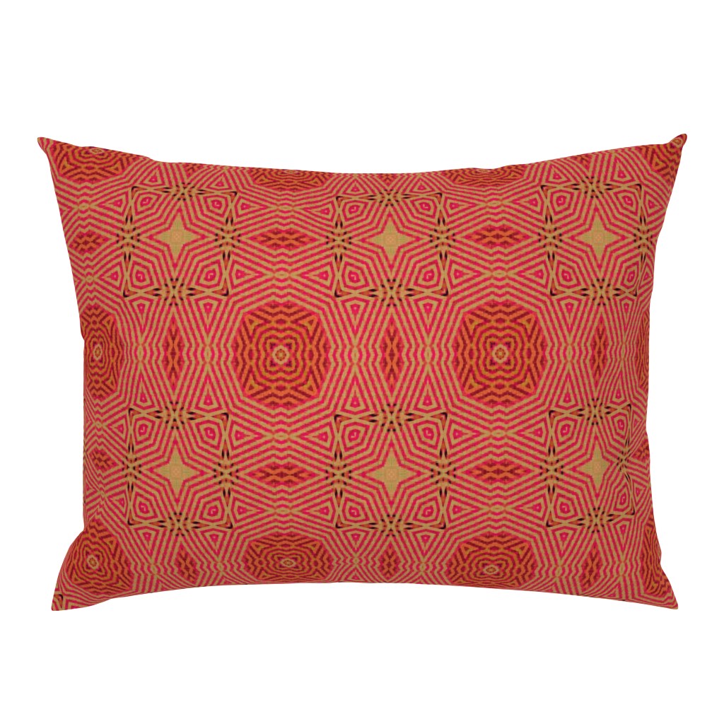 Ikat Fuschia- Circles and Posies