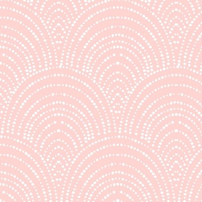 hand-drawn scallop dots pink clay WB23