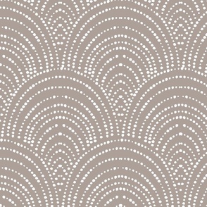 hand-drawn scallop dots taupe WB23