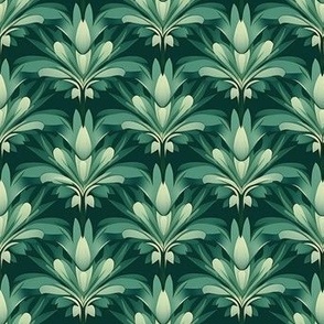 Green avant garde pattern