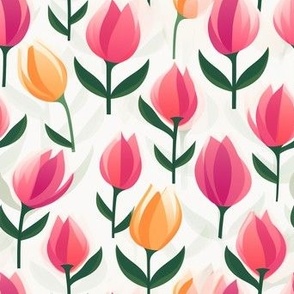 tulips floral pattern