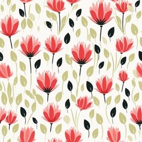 tulips floral pattern