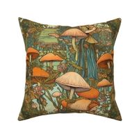 Mushroom Maiden inspired by Alphonse Mucha