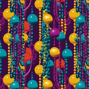 pop art mardi gras beads 