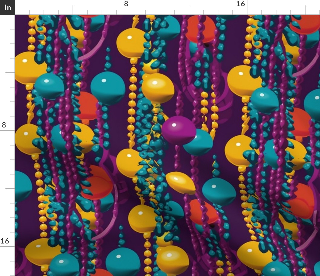 pop art mardi gras beads 