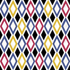 multicolored diamond checkered - textured geometrical - arlekino