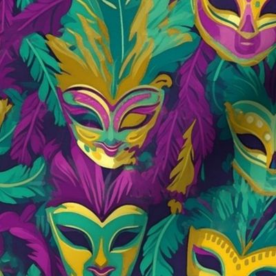 pop art mardi gras masks 
