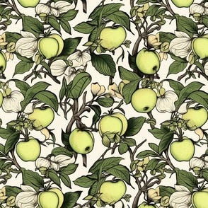 green apples inpsired by aubrey beardsley