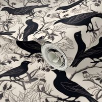 crow raven blackbird inspired by aubrey beardsley