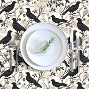 crow raven blackbird inspired by aubrey beardsley