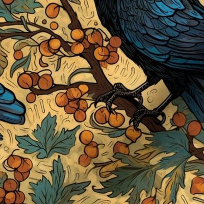 crow corvid raven blackbird inspired by Vincent Van Gogh