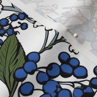 blueberries inspired by aubrey beardsley