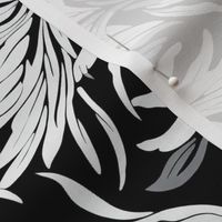 monochrome feathers inspired by aubrey beardsley