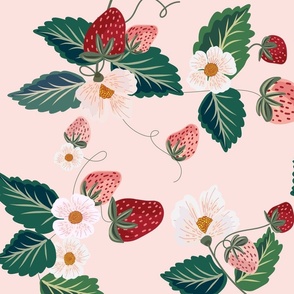 Strawberries, Strawberry Fields Tea Towel, Lisa Monias