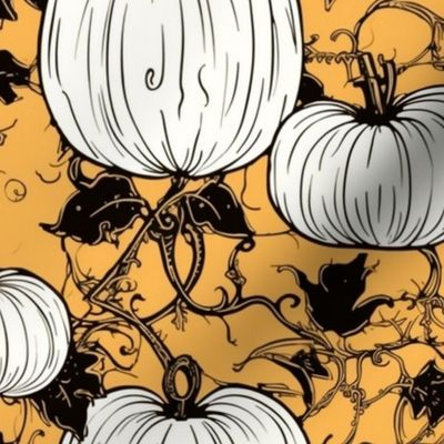 art nouveau pumpkins inspired by aubrey beardsley