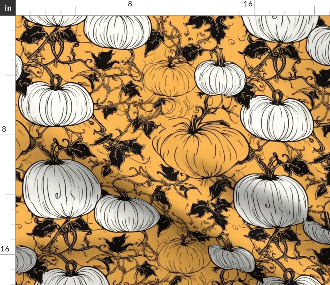 art nouveau pumpkins inspired by aubrey beardsley