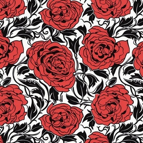 red roses inspired by aubrey beardsley