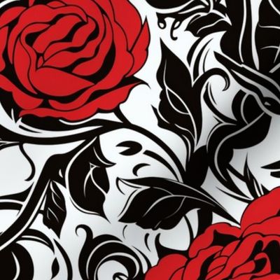 victorian roses inspired by aubrey beardsley