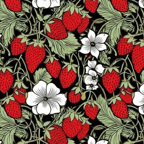 strawberry abundance inspired by aubrey beardsley