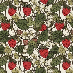 strawberry prosperity inspired by aubrey beardsley