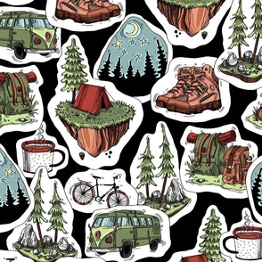 Camping stickers