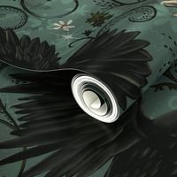 Mystic Crows - Deep Cyan (Large)