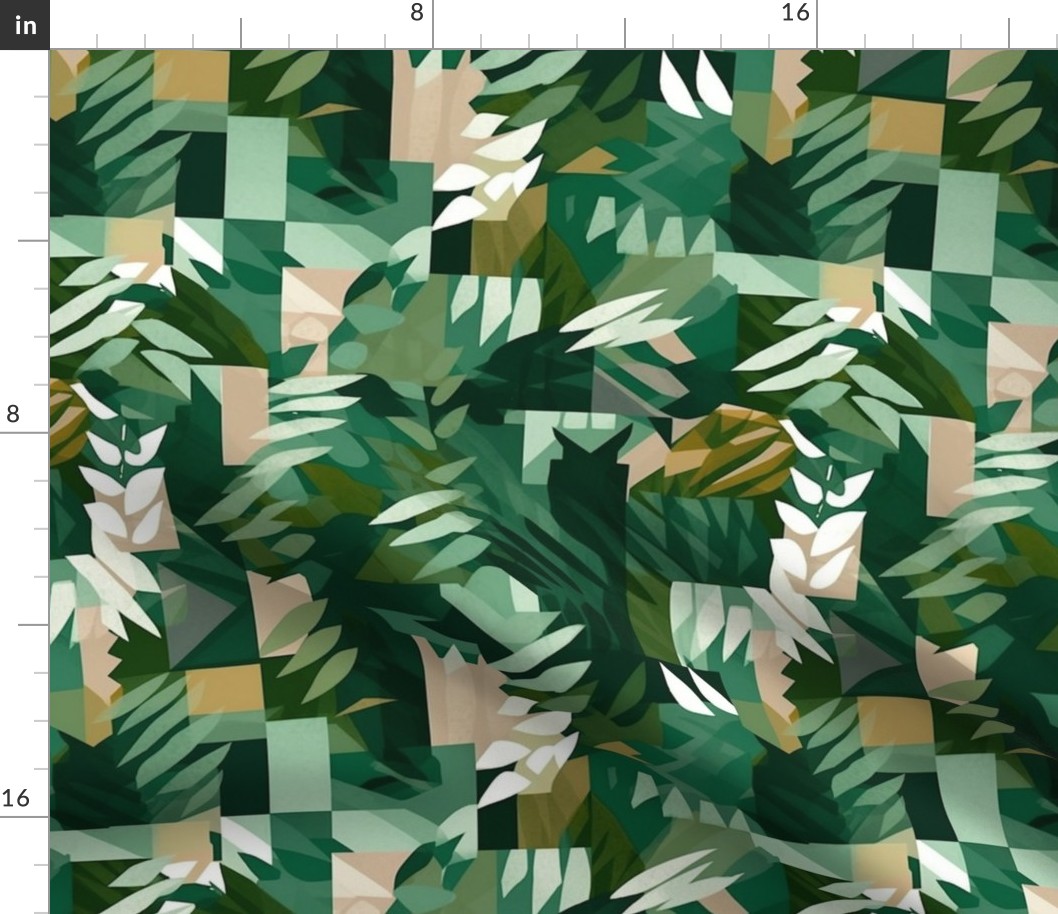 cubism ferns of the wild