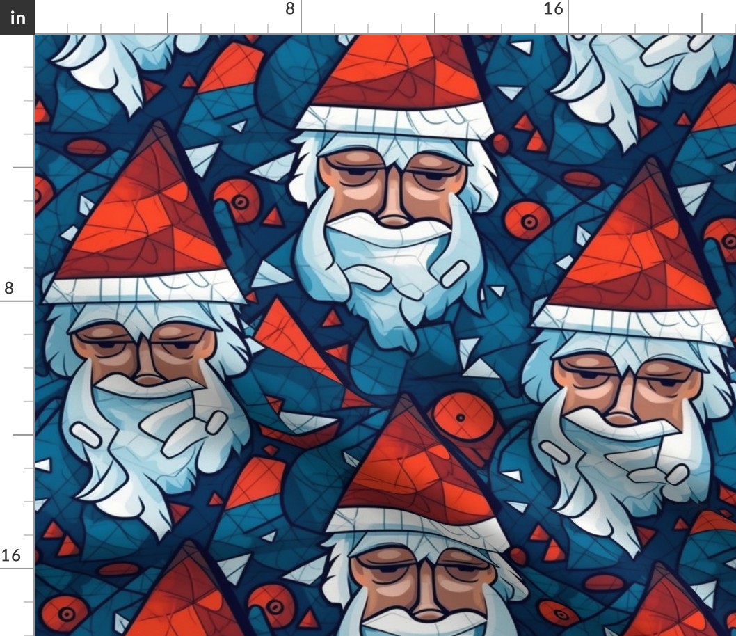 santa claus cubism