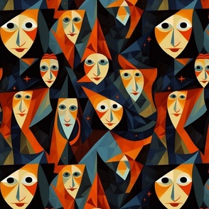 witch and wizard cubism