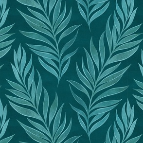 Secret garden on teal /L/